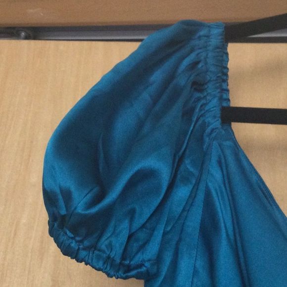 Alexis Cadiz Sweetheart Puff- Sleeve Silk .... - Picture 8 of 13